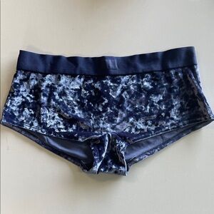 PINK BY VICTORIA'S SECRET Women's Velvet Boyshort Panty Size M In Ensign Blue